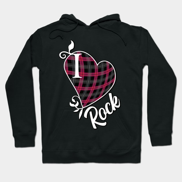 I love Rock Hoodie by Tiro1Linea